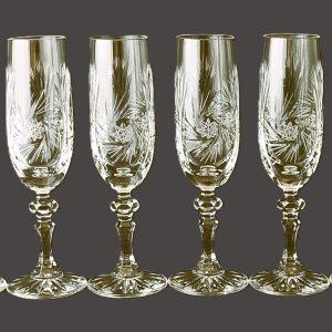 Kryształowe kieliszki do szampana - S003